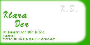klara der business card